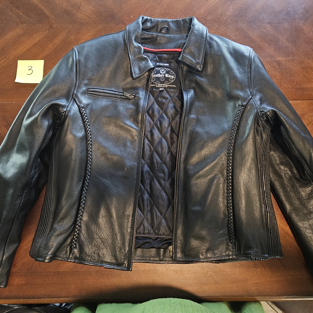 Leather King Black Quilted Leather Jacket